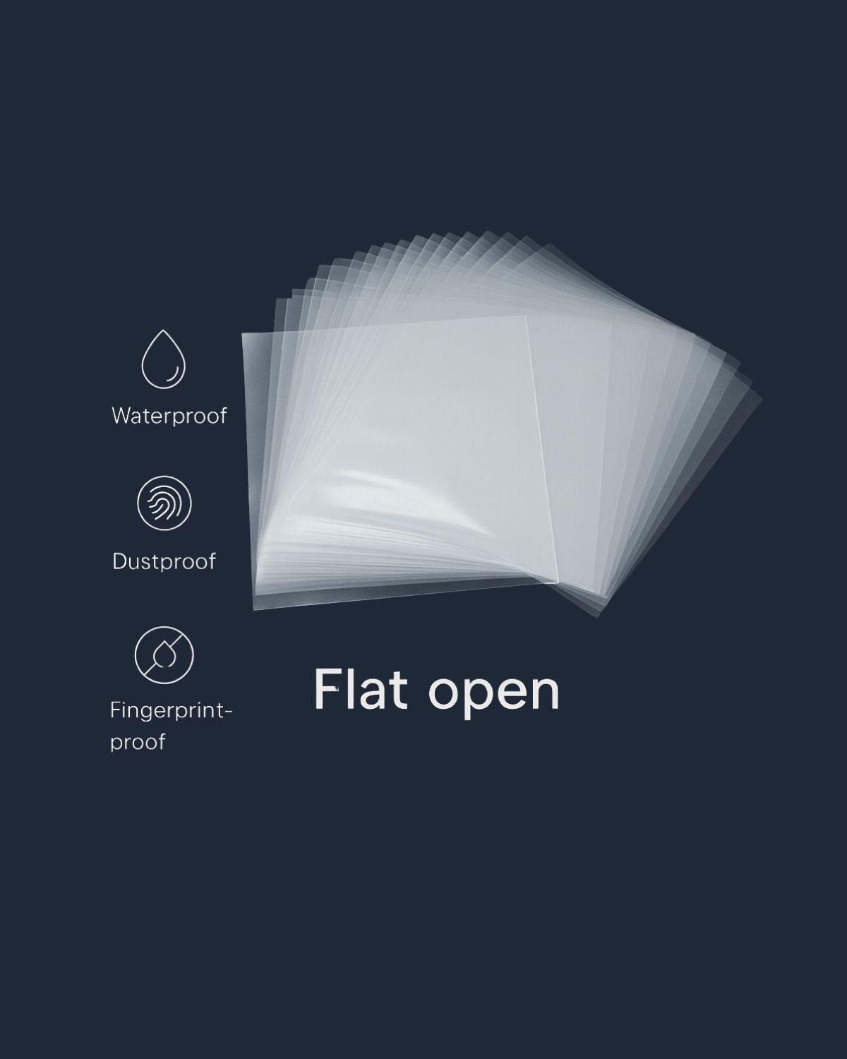 Protective LP Record Outer Sleeves (50 Pack)